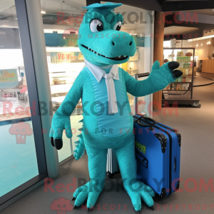 Cyan Crocodile mascot...