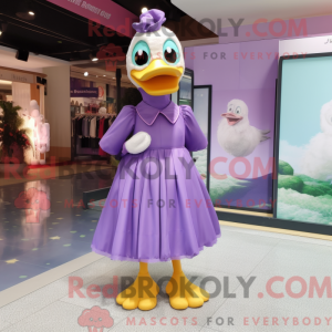 Purple Duck mascot costume...