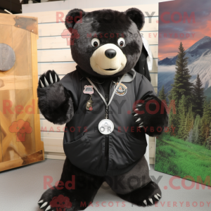 Máscara de urso preto...