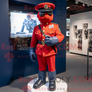Red Navy Soldier mascot...