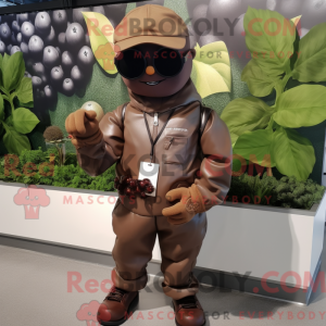 Brown Grape mascot costume...