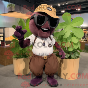 Brun Grape maskot kostume...