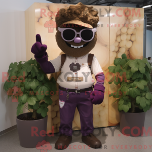 Brown Grape mascot costume...