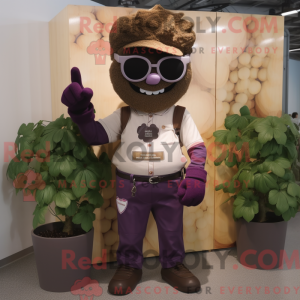 Brown Grape maskot kostyme...