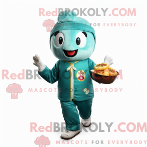 Teal Dim Sum Maskottchen...