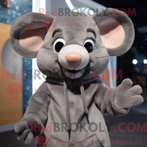 Gray Mouse mascot costume...