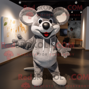 Grå mus maskot kostume...