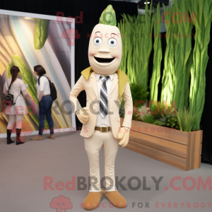 Beige Asparagus mascot...