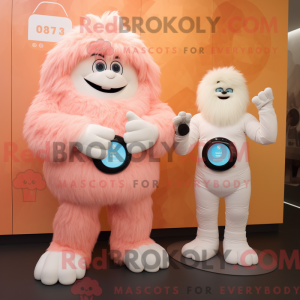 Peach Yeti Maskottchen...