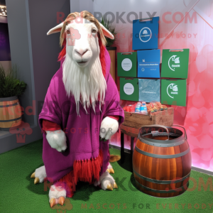 Magenta Boer Goat maskot...