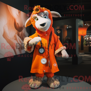 Orange Ram mascot costume...
