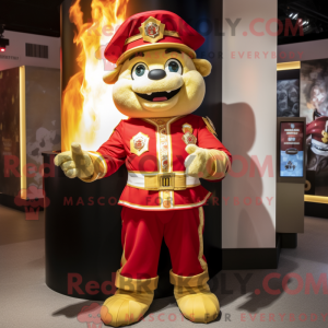 Gold Fire Fighter maskot...