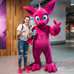 Magenta Chupacabra mascot...