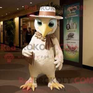 Cream Hawk-maskotdraktfigur...