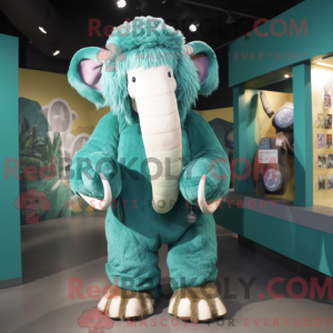 Teal Mammut Maskottchen...