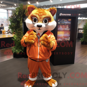 Orange Bobcat maskot...