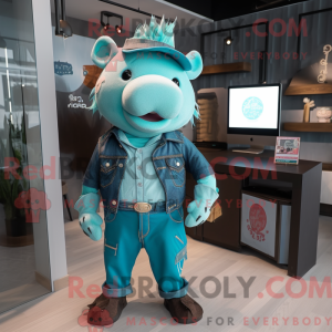 Turquoise Sow mascot...