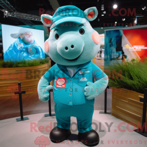 Turquoise Sow mascot...