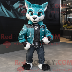 Teal Lynx Maskottchen...