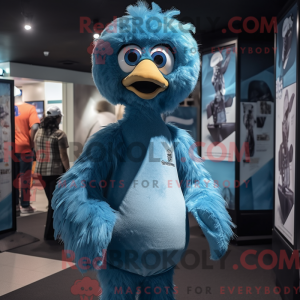 Sky Blue Emu mascot costume...