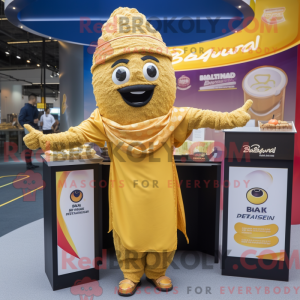 Gold Biryani mascot costume...