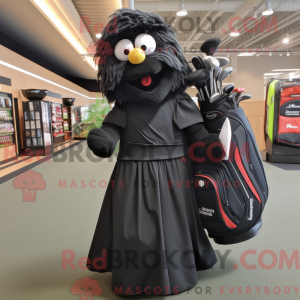 Sort Golf Bag maskot...