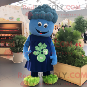 Blue Broccoli mascot...