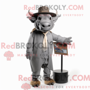 Gray Buffalo mascot costume...