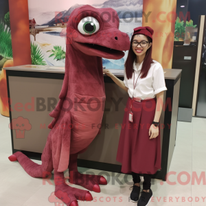 Maroon Coelophysis mascot...