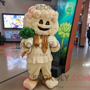 Tan Blomkål maskot kostume...