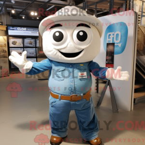 Hvit Gyro Maskot Drakt...