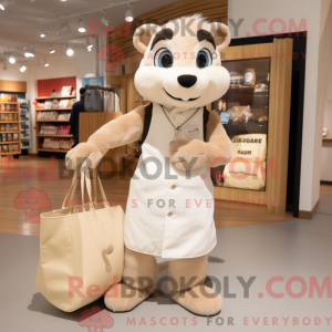 Beige Wiesel Maskottchen...