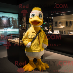 Yellow Geese mascot costume...