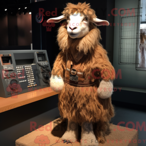 Brown Angora Goat mascot...