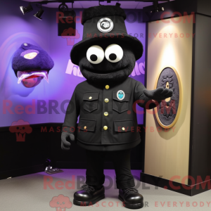 Sort Cyclops maskot kostume...