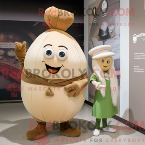 Tan Onion mascot costume...