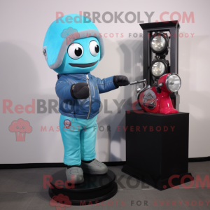 Cyan Gumball Machine mascot...