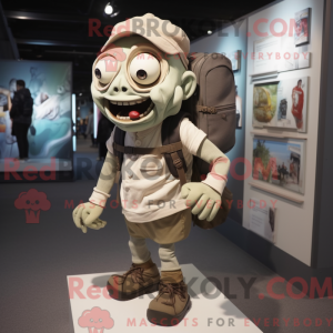 Mascotte de zombie beige...