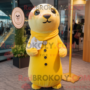 Yellow Seal mascot costume...