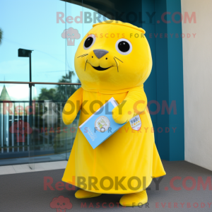 Máscara de selo amarelo...