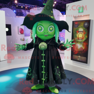 Green Witch mascot costume...