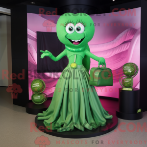 Green Medusa mascot costume...