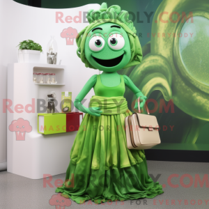 Grøn Medusa maskot kostume...