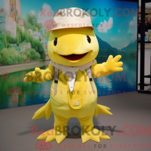 Yellow Axolotls mascot...