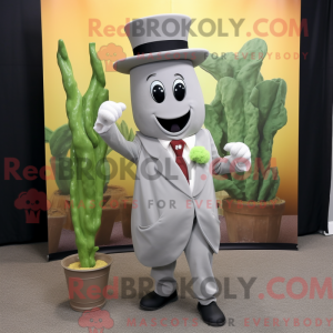 Gray Celery mascot costume...