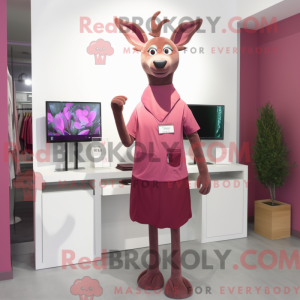 Magenta Roe Deer mascot...