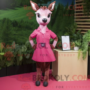 Magenta Roe Deer mascara o...