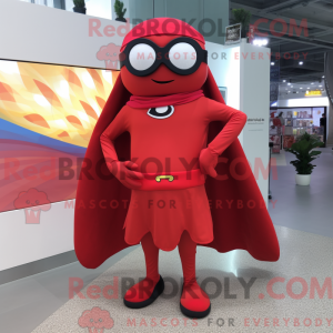 Rød Superhelte maskot...