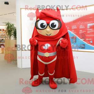 Rød Superhelte maskot...