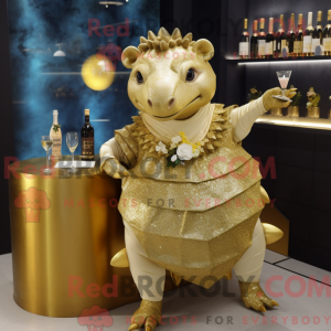 Gold Glyptodon mascot...